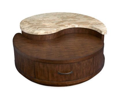 Henry & Mason  -  Macallister Burnt Umber Round Cocktail Table With Casters  - AFA01124 view 6