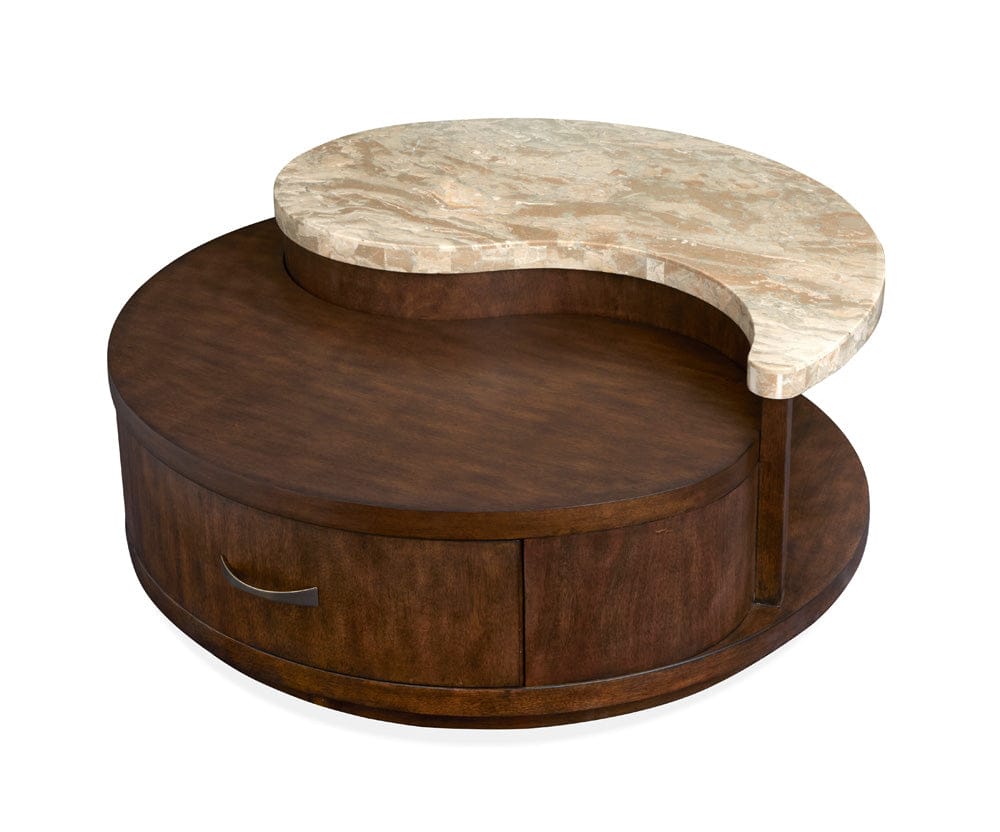 Henry & Mason  -  Macallister Burnt Umber Round Cocktail Table With Casters  - AFA01124 view 7