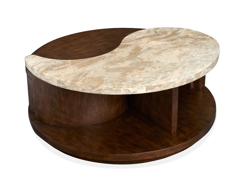 Henry & Mason  -  Macallister Burnt Umber Round Cocktail Table With Casters  - AFA01124 view 9