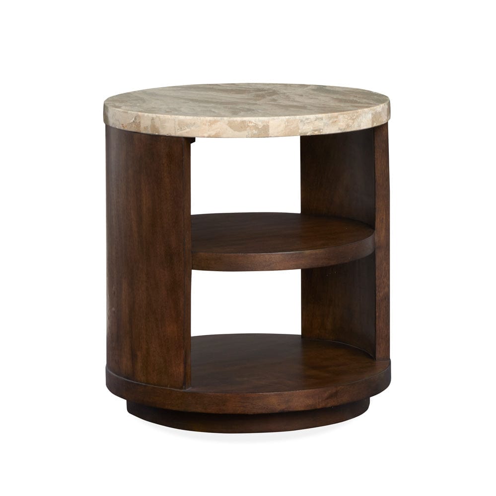 Henry & Mason  -  Macallister Burnt Umber Round End Table  - AFA01125 view 1