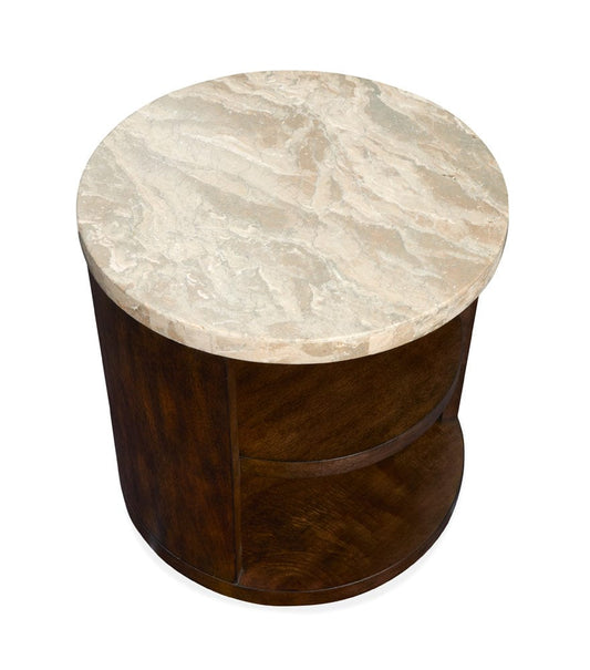 Henry & Mason  -  Macallister Burnt Umber Round End Table  - AFA01125 view 2