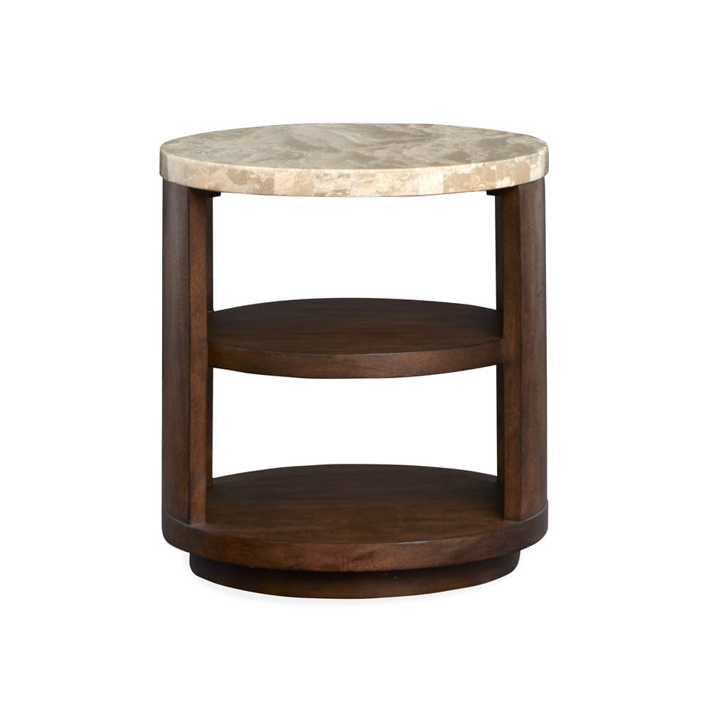 Henry & Mason  -  Macallister Burnt Umber Round End Table  - AFA01125 view 3