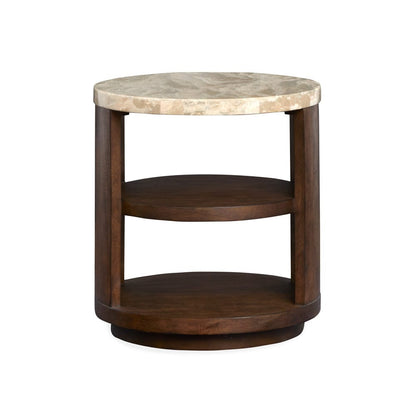 Henry & Mason  -  Macallister Burnt Umber Round End Table  - AFA01125 view 3