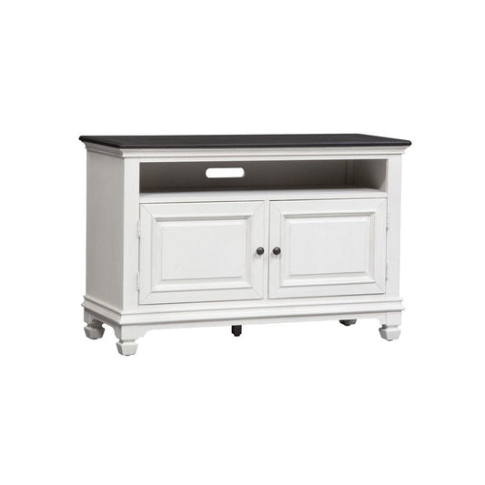 Henry & Mason - Madeline Meadows 46 Inch TV Console in Wirebrushed White with Charcoal Tops - AFA02664 view 2