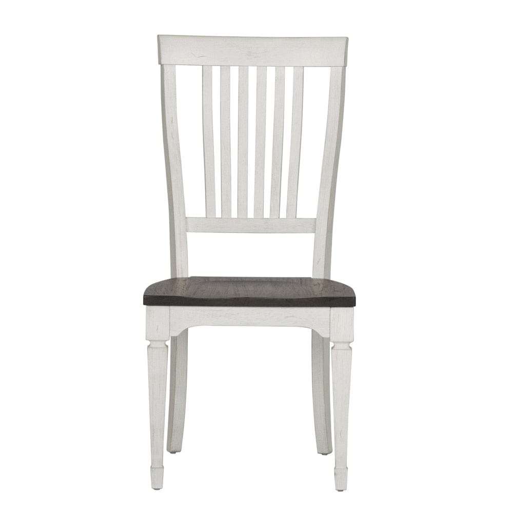 Henry & Mason - Madeline Meadows 5 Piece Rectangular Table Set in Wirebrushed White with Charcoal Tops - AFA02636 view 7