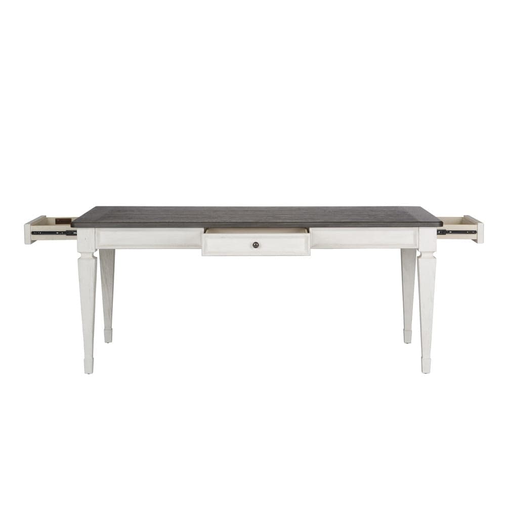 Henry & Mason - Madeline Meadows 7 Piece Rectangular Table Set in Wirebrushed White with Charcoal Tops - AFA02638 view 5