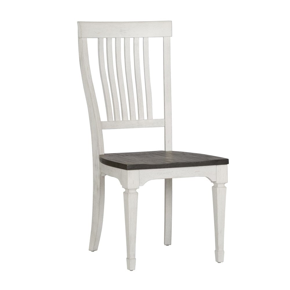 Henry & Mason - Madeline Meadows 7 Piece Rectangular Table Set in Wirebrushed White with Charcoal Tops - AFA02638 view 6