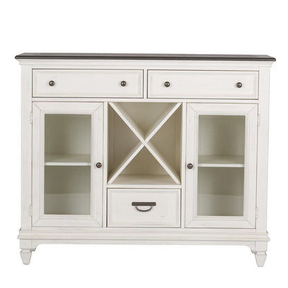 Henry & Mason - Madeline Meadows Buffet in Wirebrushed White with Charcoal Tops - AFA02633 view 1