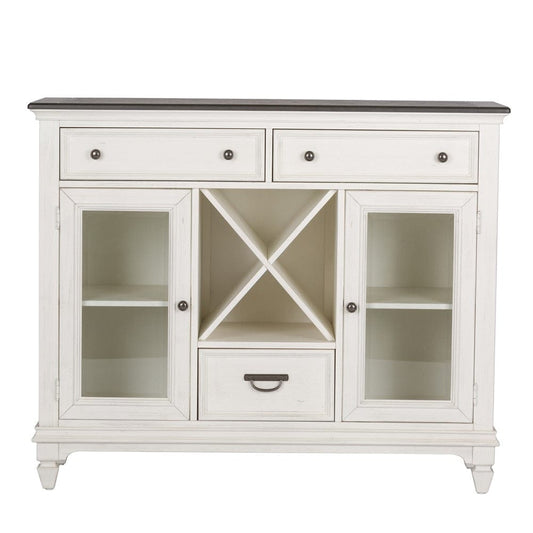 Henry & Mason - Madeline Meadows Buffet in Wirebrushed White with Charcoal Tops - AFA02633 view 1