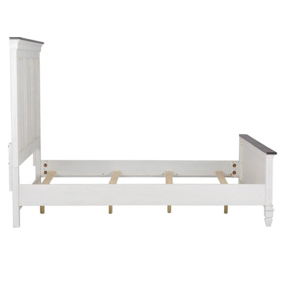 Henry & Mason - Madeline Meadows Queen Panel Bed in Wirebrushed White with Charcoal Tops - AFA02624 view 4