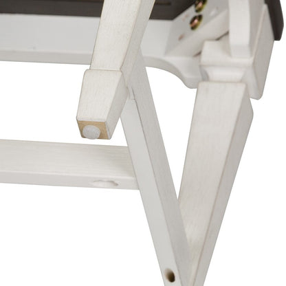 Henry & Mason - Madeline Meadows Wood Seat Bench in Wirebrushed White with Charcoal Tops - AFA02632 view 6