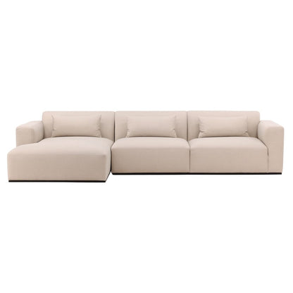 Henry & Mason - Manhatten LSF Chaise Sectional in Cream Faux Mohair  - DV7360 veiw 1