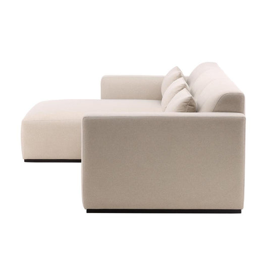 Henry & Mason - Manhatten LSF Chaise Sectional in Cream Faux Mohair  - DV7360 veiw 2