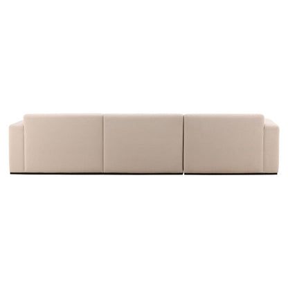 Henry & Mason - Manhatten LSF Chaise Sectional in Cream Faux Mohair  - DV7360 veiw 3