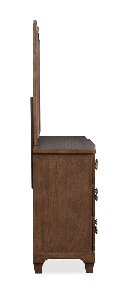 Henry & Mason  -  Maple Mill Spiced Rum Drawer Dresser With Shaped Mirror  - AFA01391 view 3