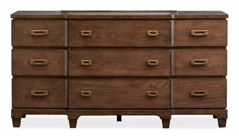 Henry & Mason  -  Maple Mill Spiced Rum Drawer Dresser With Shaped Mirror  - AFA01391 view 4