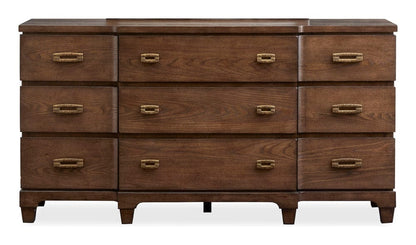 Henry & Mason  -  Maple Mill Spiced Rum Drawer Dresser With Shaped Mirror  - AFA01391 view 4