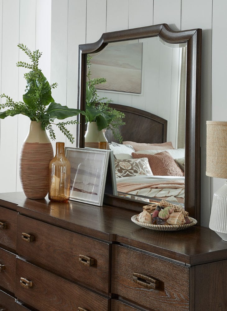 Henry & Mason  -  Maple Mill Spiced Rum Drawer Dresser With Shaped Mirror  - AFA01391 view 7