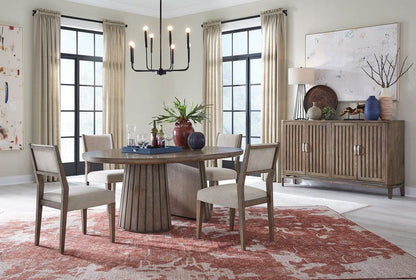 Henry & Mason  -  Marewick Weathered Kona Brown Extendable Round Dining Table  - AFA01002 view 6