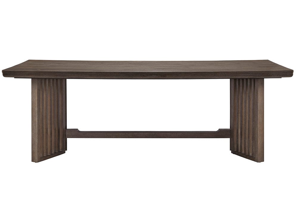 Henry & Mason  -  Marewick Weathered Kona Brown Trestle Dining Table  - AFA01004 view 2