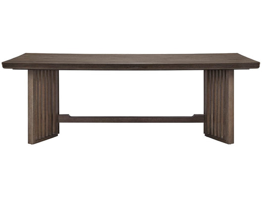 Henry & Mason  -  Marewick Weathered Kona Brown Trestle Dining Table  - AFA01004 view 2