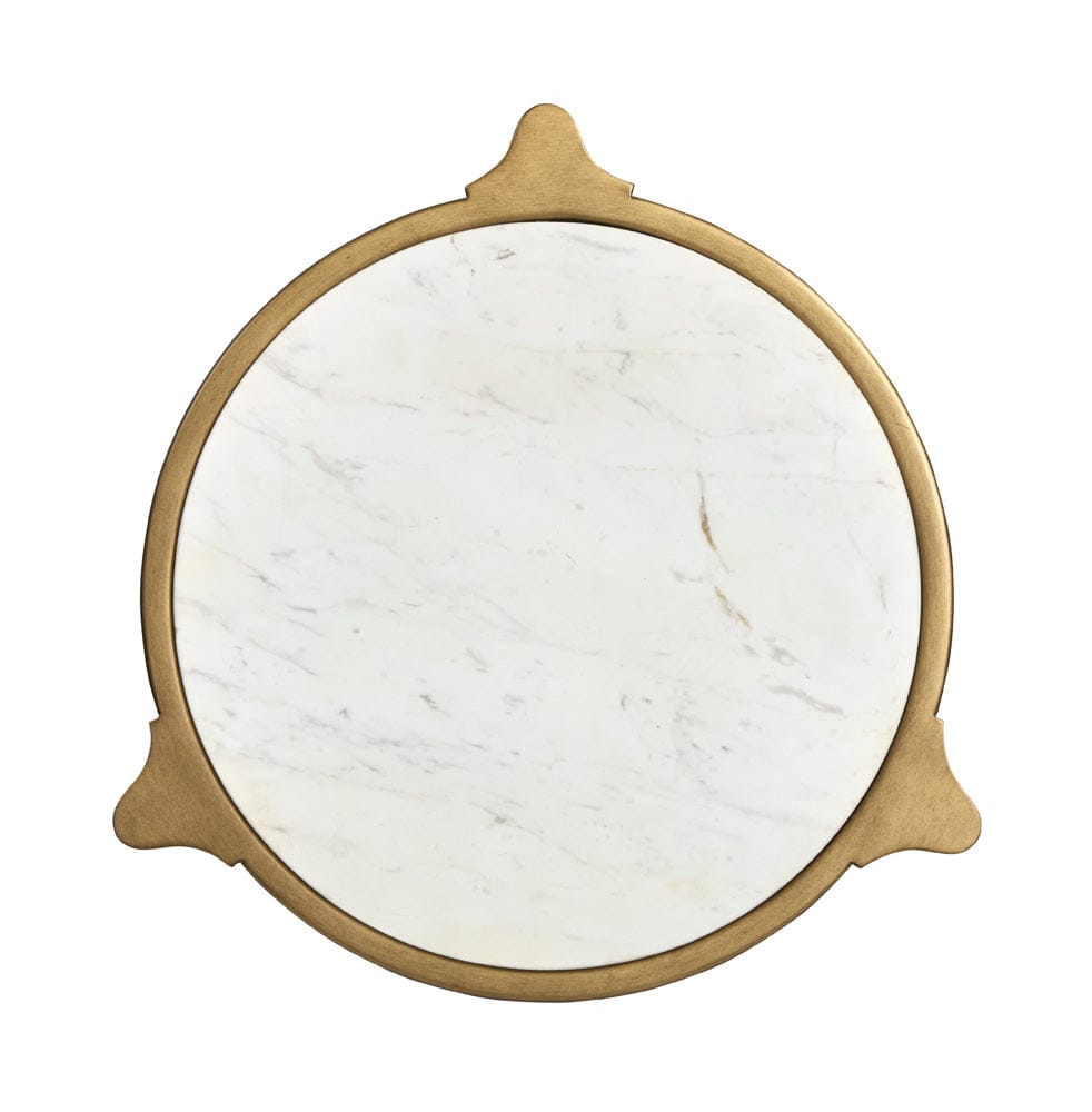 Henry & Mason  -  Marlowe Aged Brass And Volakas Classic Round Accent Table  - AFA00865 view 7