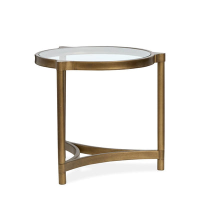 Henry & Mason  -  Marlowe Aged Brass And Volakas Classic Round End Table  - AFA00866 view 6