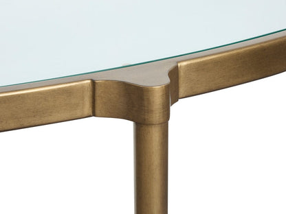 Henry & Mason  -  Marlowe Aged Brass And Volakas Classic Shaped Cocktail Table  - AFA00867 view 7
