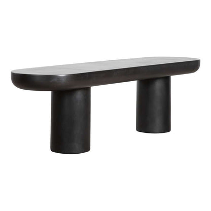 Henry & Mason - Mars 2 Leg Bench in Black - 2LE-840-BLA-BEN veiw 2