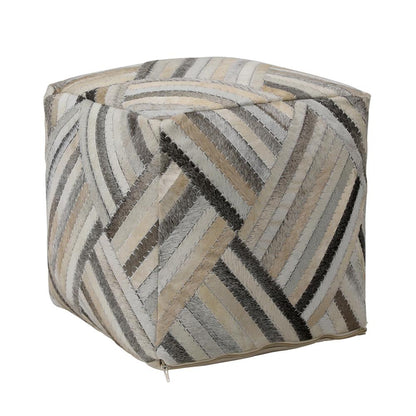 Henry & Mason - Marsy Goat Hide Pouf - DV7574 veiw 1
