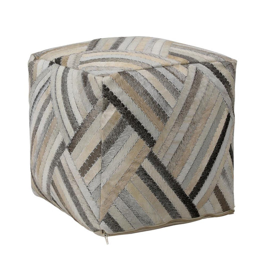 Henry & Mason - Marsy Goat Hide Pouf - DV7574 veiw 1