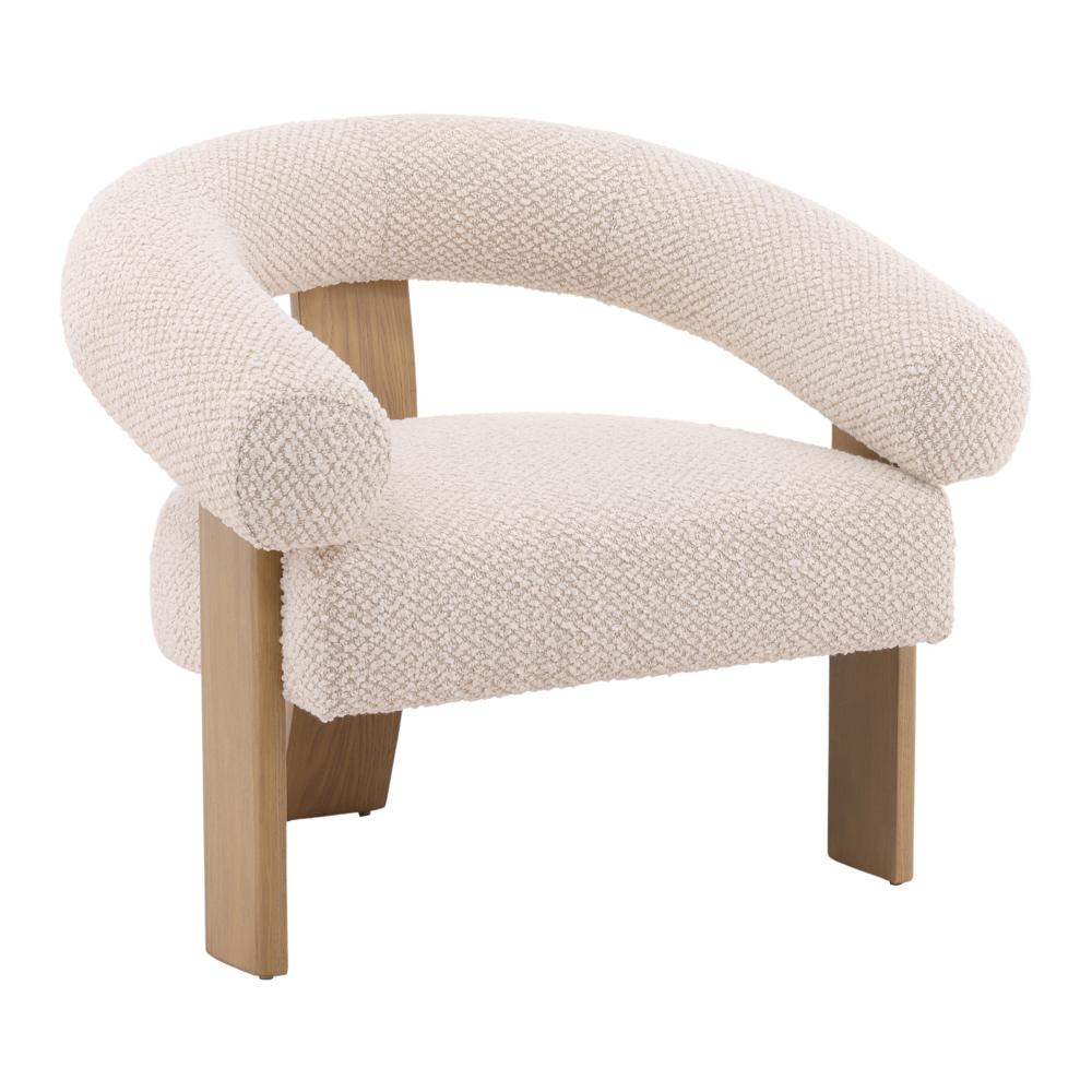 Henry & Mason - Mathias Ash Wood Occasional Chair in Cream Boucle Fabric - DV7470 veiw 1
