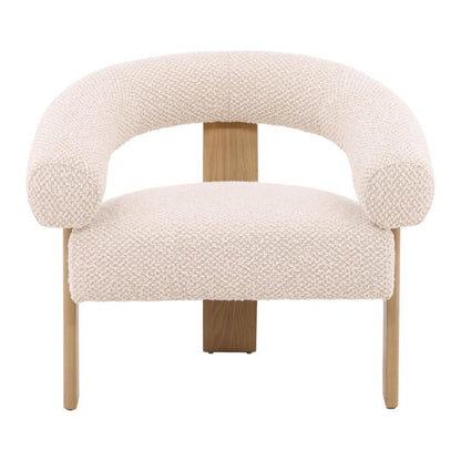 Henry & Mason - Mathias Ash Wood Occasional Chair in Cream Boucle Fabric - DV7470 veiw 2