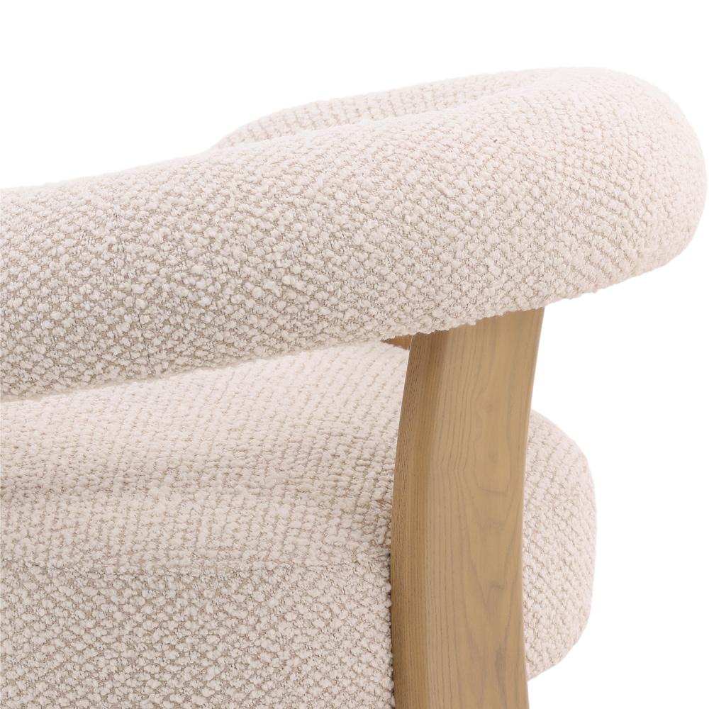 Henry & Mason - Mathias Ash Wood Occasional Chair in Cream Boucle Fabric - DV7470 veiw 5