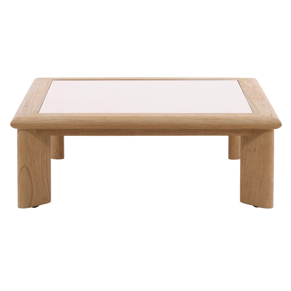 Henry & Mason - Maynard Mindi Wood (White Cedar) Coffee Table with Glass Inset Top - DV7099 veiw 2