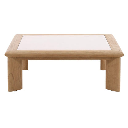 Henry & Mason - Maynard Mindi Wood (White Cedar) Coffee Table with Glass Inset Top - DV7099 veiw 2