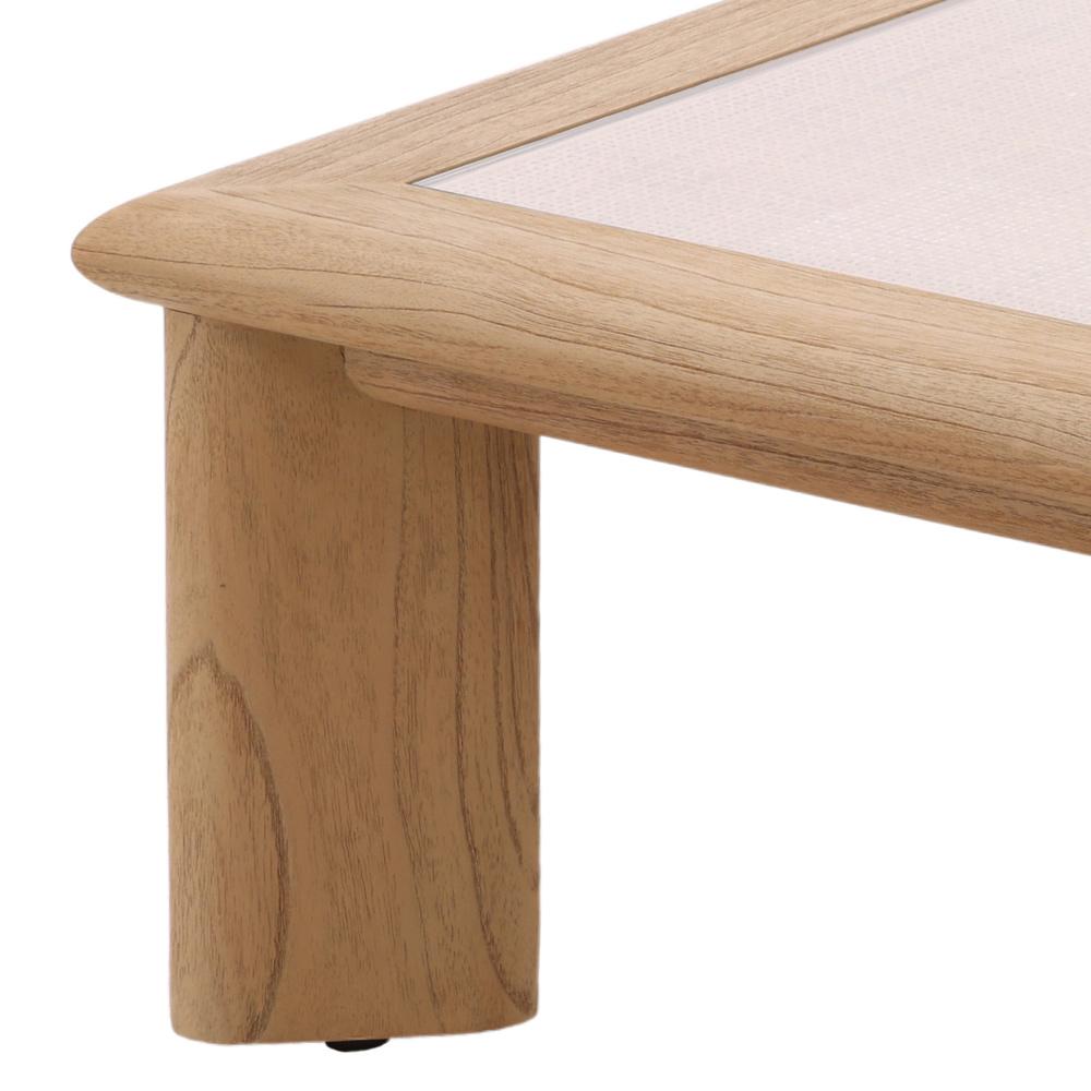 Henry & Mason - Maynard Mindi Wood (White Cedar) Coffee Table with Glass Inset Top - DV7099 veiw 3