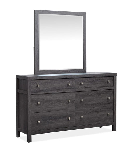 Henry & Mason  -  Merrinwylde Raisin Black Dresser With Portrait Mirror  - AFA01129 view 1