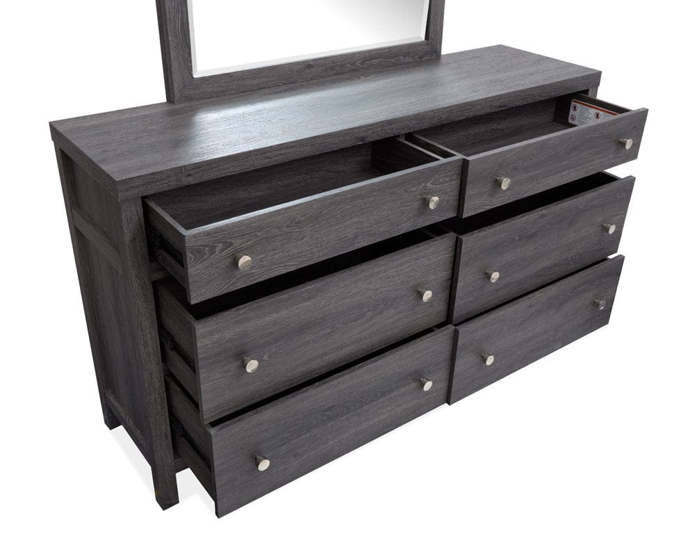 Henry & Mason  -  Merrinwylde Raisin Black Dresser With Portrait Mirror  - AFA01129 view 9