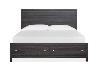 Henry & Mason  -  Merrinwylde Raisin Black King Panel Storage Bed  - AFA01131 view 3