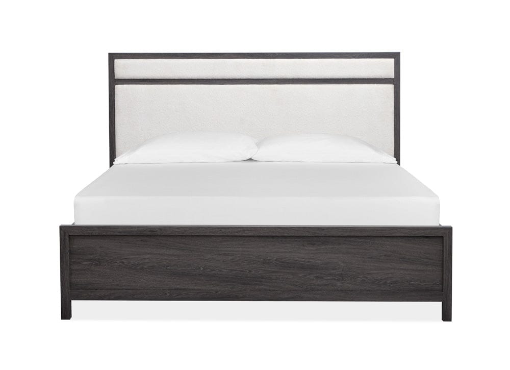 Henry & Mason  -  Merrinwylde Raisin Black King Upholstered Panel Bed  - AFA01132 view 2