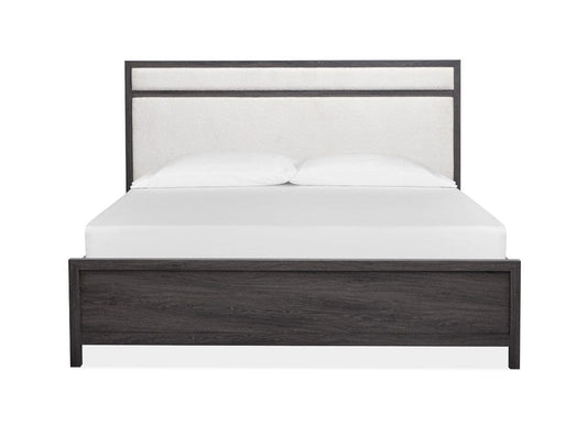Henry & Mason  -  Merrinwylde Raisin Black King Upholstered Panel Bed  - AFA01132 view 2