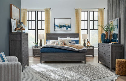 Henry & Mason  -  Merrinwylde Raisin Black Queen Panel Storage Bed  - AFA01135 view 7