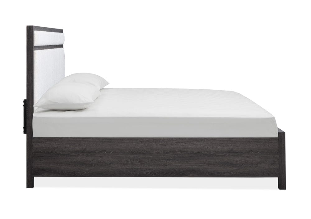 Henry & Mason  -  Merrinwylde Raisin Black Queen Upholstered Panel Bed  - AFA01136 view 3