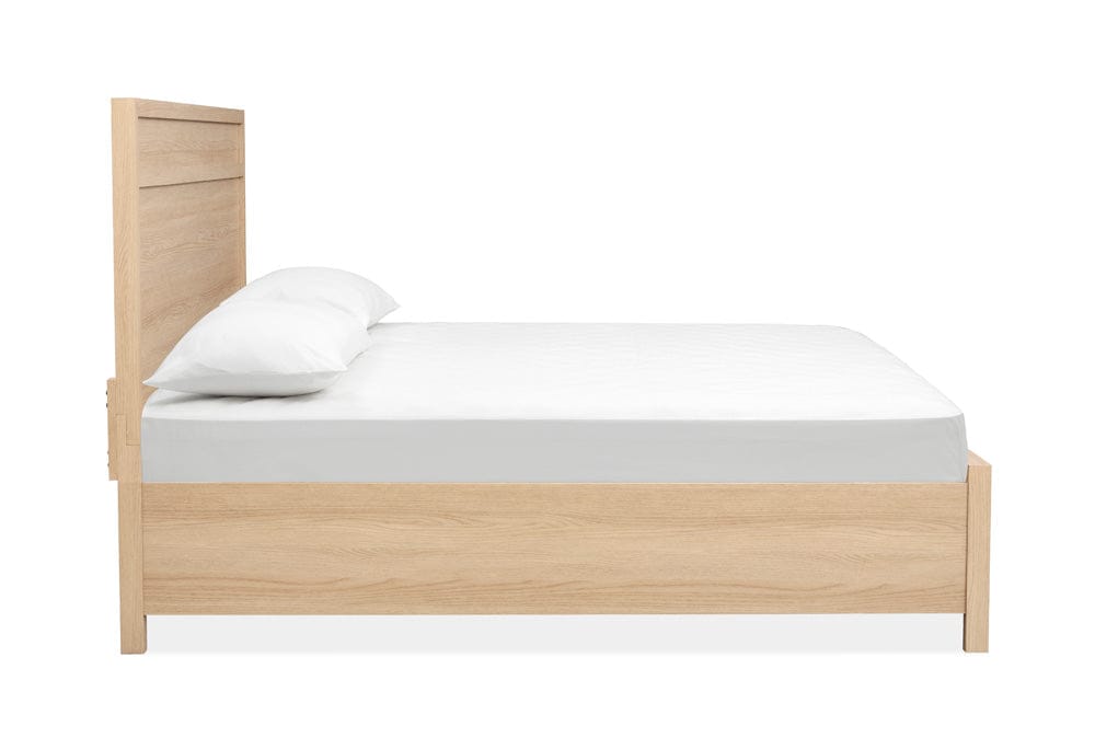Henry & Mason  -  Merrinwylde Sandstone Beige King Panel Storage Bed  - AFA01142 view 3