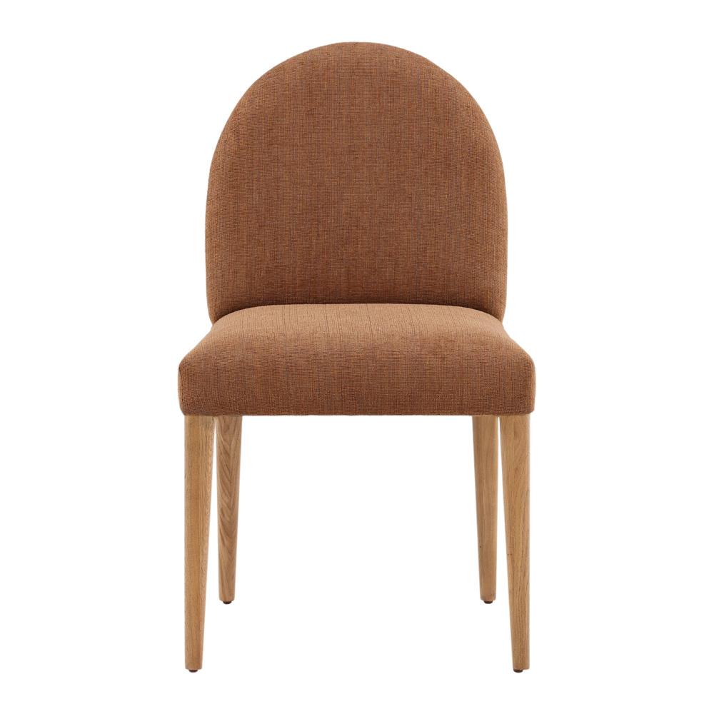 Henry & Mason - Metropolitan Solid Oak Wood Dining Chair in Brown Chenille - Set of 2 - DV7187 veiw 2