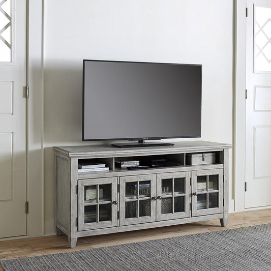 Henry & Mason - Midland Entertainment TV Stand in Antique White with Tobacco Tops - AFA03914 view 1