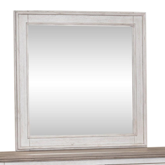 Henry & Mason - Midland Landscape Mirror in Antique White with Tobacco Tops - AFA03866 view 2