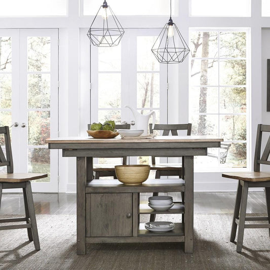 Henry & Mason - Miller Ranch 5 Piece Gathering Table Set in Gray & Sandstone - AFA03250 view 1