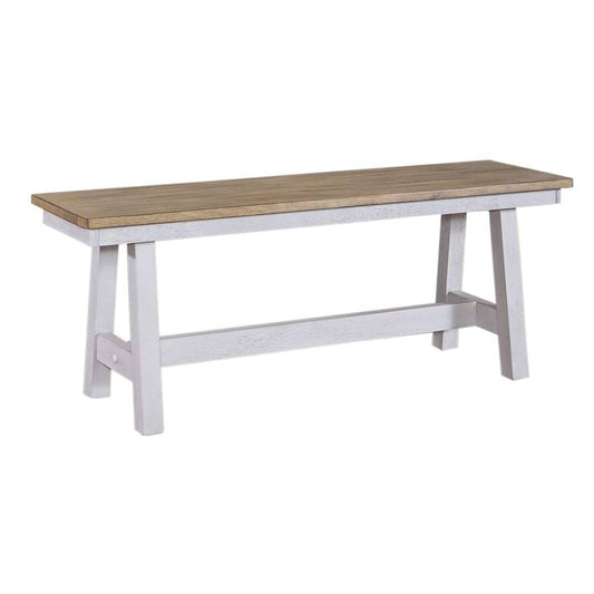 Henry & Mason - Miller Ranch Backless Bench (RTA) in Weathered White & Sandstone - AFA03262 view 2